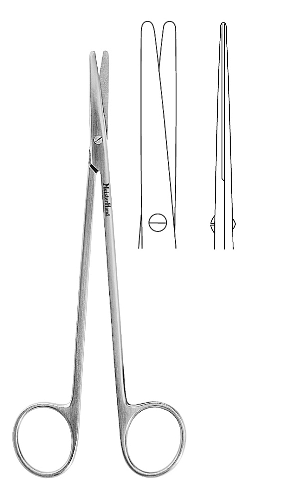 Metzenbaum Scissors, 7" Straight - Each
