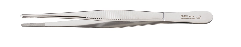 Thumb Dressing Forceps 6", serrated