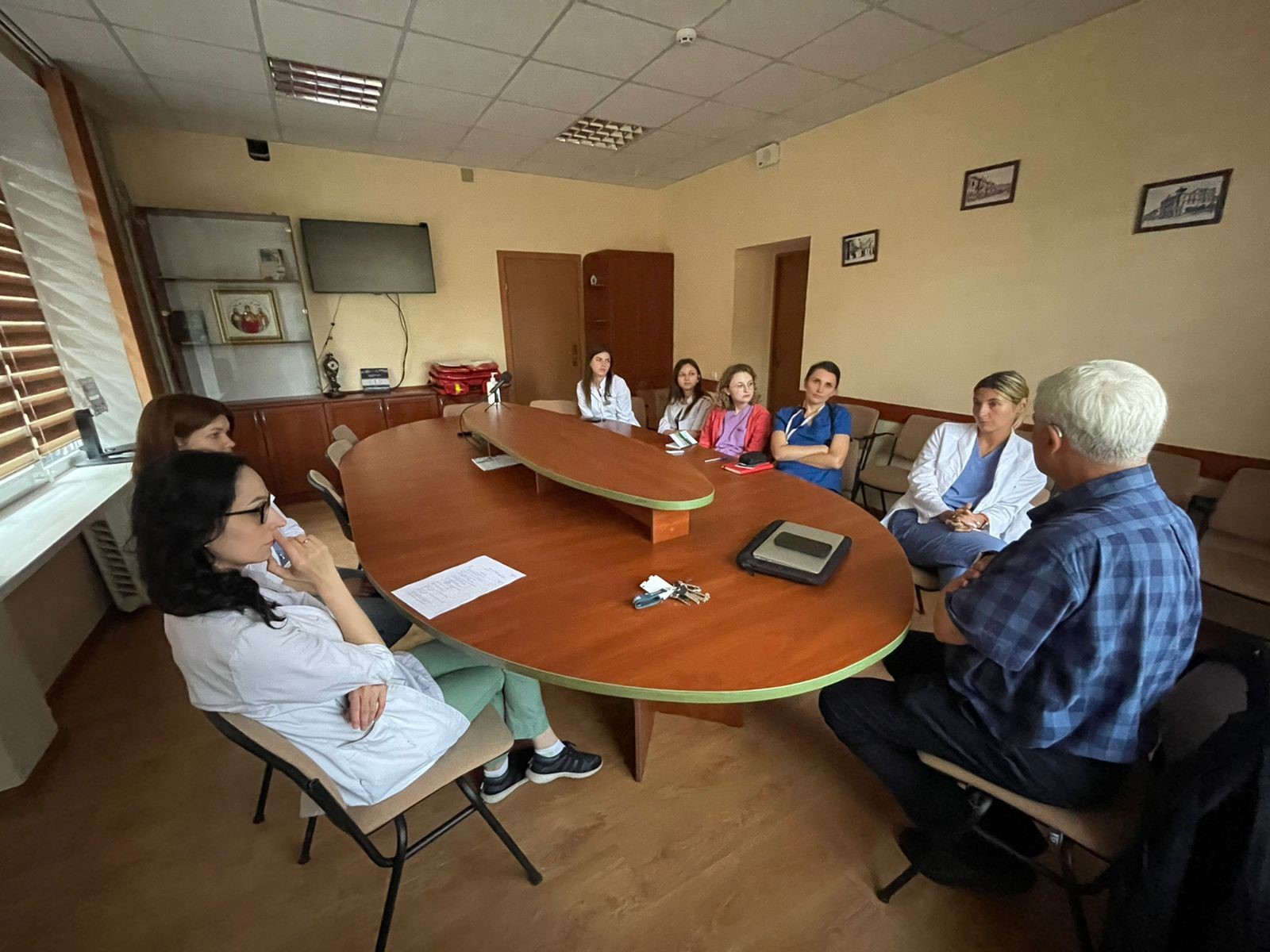 A photo of Dr. Runge's first trip working with physicians in Ivano-Frankivsk.